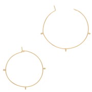 30x0.7mm Stainless steel 304 3-ring Hoop earrings to decorate - Gold Tone x2
