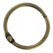 Round shape keyring 30mm Bronze tone x1