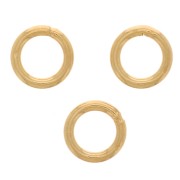 4x0.7mm Round Closed Rings - 3 Micron Gold Plated x4