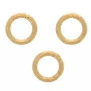 4x0.7mm Round Closed Rings - 3 Micron Gold Plated x4