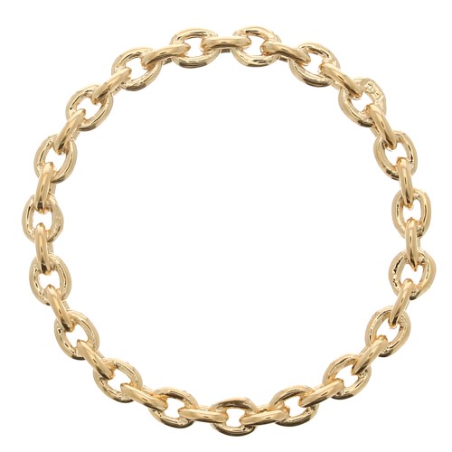 Ring - fine cable chain - Size 58 - 3 microns Gold plated x1