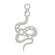 17x8mm 925 Sterling Silver Snake charm - stars & moon x1|raw }}