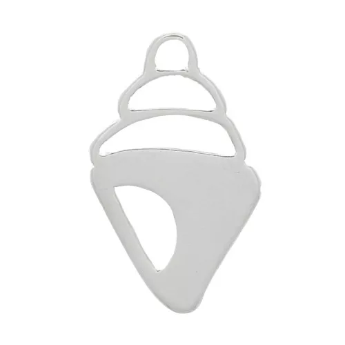 10x6mm 925 Sterling Silver Mini Shell Charm x1