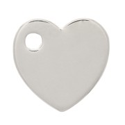 8mm 925 Sterling Silver Heart charm x1|raw }}