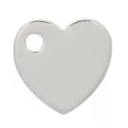 8mm 925 Sterling Silver Heart charm x1