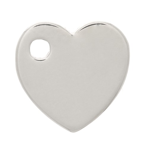 8mm 925 Sterling Silver Heart charm x1