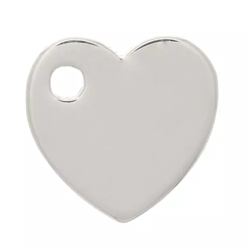 8mm 925 Sterling Silver Heart charm x1