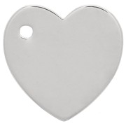 13mm 925 Sterling Silver Heart charm x1