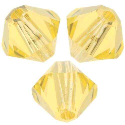 PureCrystal 5328 Crystal Bicones 4mm Light Topaz x50