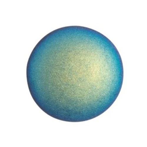 18mm round Glass cabochon by Puca® - Jet Mat AB x1