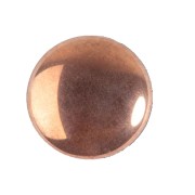 18mm round Glass cabochon by Puca® - Jet Capri Gold x1