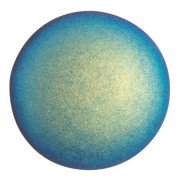 25mm Round glass cabochon by Puca® - Jet Mat AB x1|raw }}