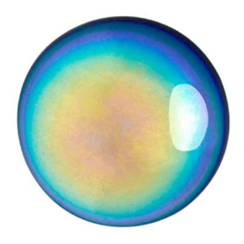25mm Round glass cabochon by Puca® - Jet AB x1