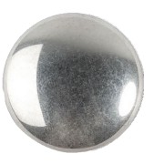 25mm Round glass cabochon by Puca® - Jet Silver x1