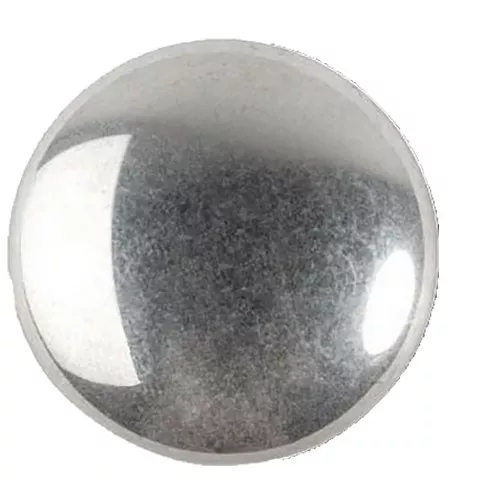 25mm Round glass cabochon by Puca® - Jet Silver x1