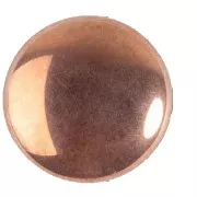 25mm Round glass cabochon by Puca® - Jet Capri Gold x1