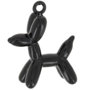 20x16mm Balloon Dog Charm - Black x1
