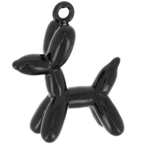 20x16mm Balloon Dog Charm - Black x1