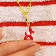 20x16mm Balloon Dog Charm - Black x1