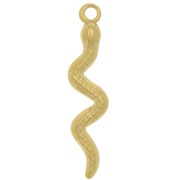 28x6mm 304 Stainless Steel Snake Pendant - Gold Tone x1