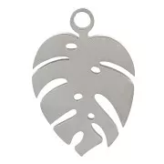 13x9mm Stainless Steel 304 Philodendron Leaf Charm x1