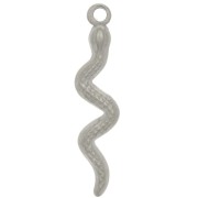 28x6mm 304 Stainless Steel Snake Pendant x1