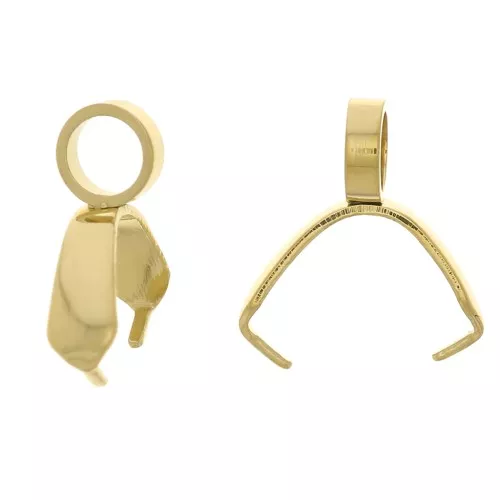 9mm 304 Stainless Steel bail - Gold Tone x1