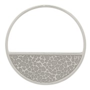 18mm 925 Sterling Silver Round hollow and hammered pendant x1|raw }}