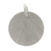 13mm 925 Sterling Silver Round Striped Charm x1|raw }}