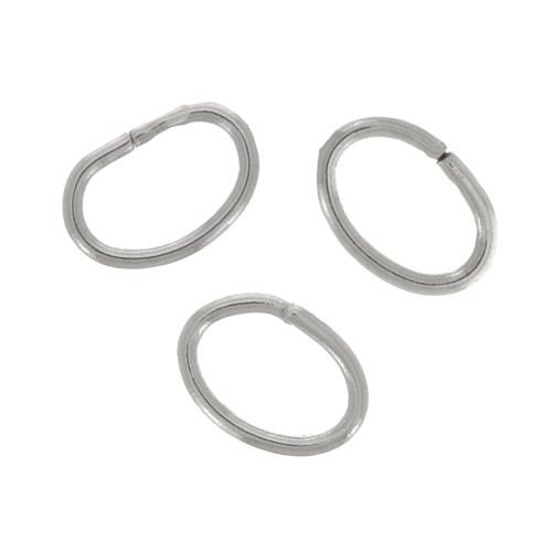 3.5x2.5x0.4mm Stainless steel 304 Open oval rings x50