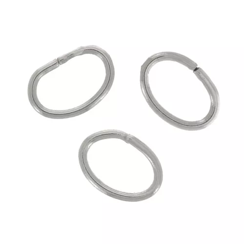 3.5x2.5x0.4mm Stainless steel 304 Open oval rings x50