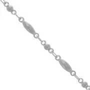 2.6mm Stainless steel Fancy ball and olive chain x1m