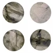 10mm Round flat cabochon - pallet - gemstone - Labradorite x1