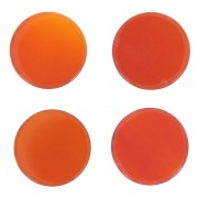 10mm Round flat cabochon - pallet - dyed gemstone - Carnelian x1