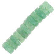 6x2mm Heishi gemstone Round beads - Aventurine x20