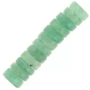 Perles Heishi rondelles en pierre gemme 6x2 mm - Aventurine x20
