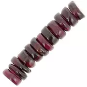 Heishi gemstone beads 5x2 mm - Garnet x20