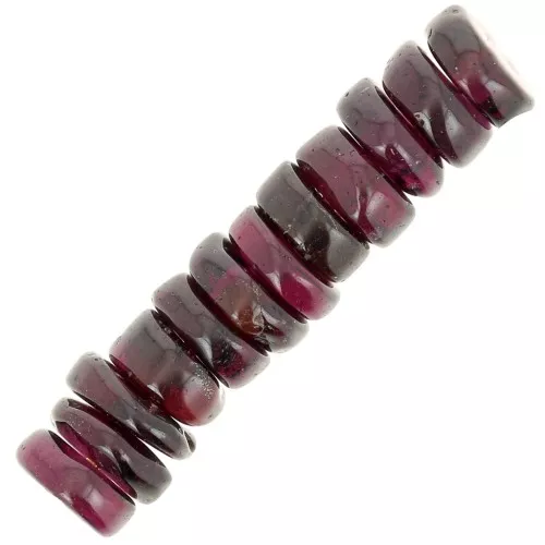 Heishi gemstone beads 5x2 mm - Garnet x20
