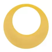 Sunflower - 34.5mm Opaque resin hollow circle pendant - Sunflower x1 34.5mm Opaque resin hollow circle pendant - Sunflower x1