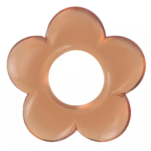 21mm flower pendant in transparent resin - Topaz x1