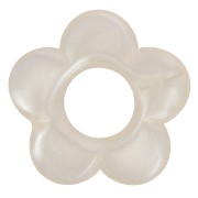 21mm opaque resin flower pendant - Pearl Ivory x1|raw }}