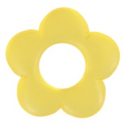 21mm Flower pendant in transparent resin - Yellow Mat x1