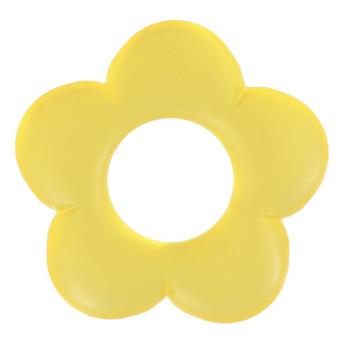 21mm Flower pendant in transparent resin - Yellow Mat x1