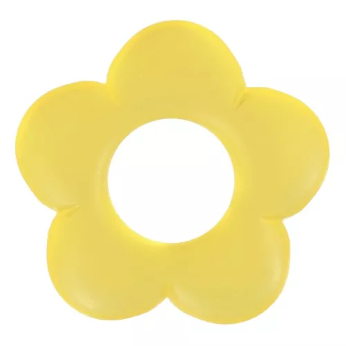 21mm Flower pendant in transparent resin - Yellow Mat x1