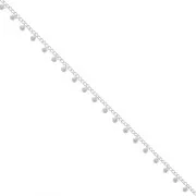 4.9mm Rombo chain with small balls - Silver Tone x50cm
