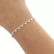 4.9mm Rombo chain with small balls - Silver Tone x50cm