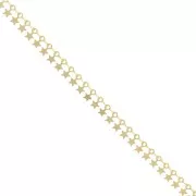 7mm Fancy chain with small stars - Gold Tone x50cm