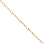 5.4mm Chain Fancy round rectangle - Gold Tone x50cm
