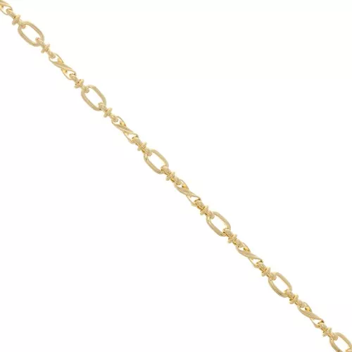 5.4mm Chain Fancy round rectangle - Gold Tone x50cm