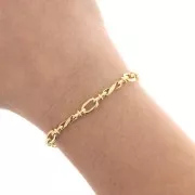 5.4mm Chain Fancy round rectangle - Gold Tone x50cm